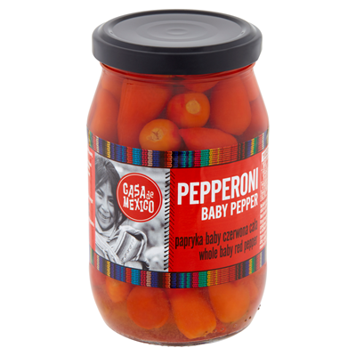 Casa de Mexico Rote Baby-Pepperoni-Paprika ganz 325 g