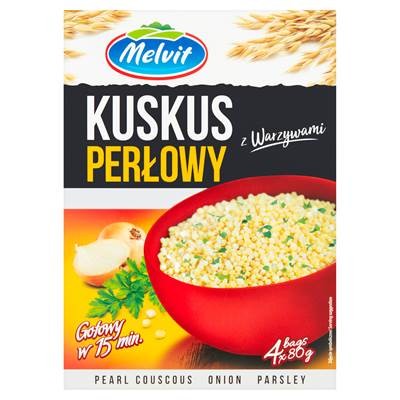 Melvit Kuskus perlowy z warzywami 320 g (4 x 80 g)