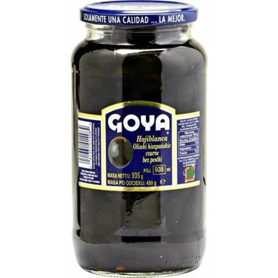 Goya Spanische schwarze Oliven ohne Steine 935 g / 450 g